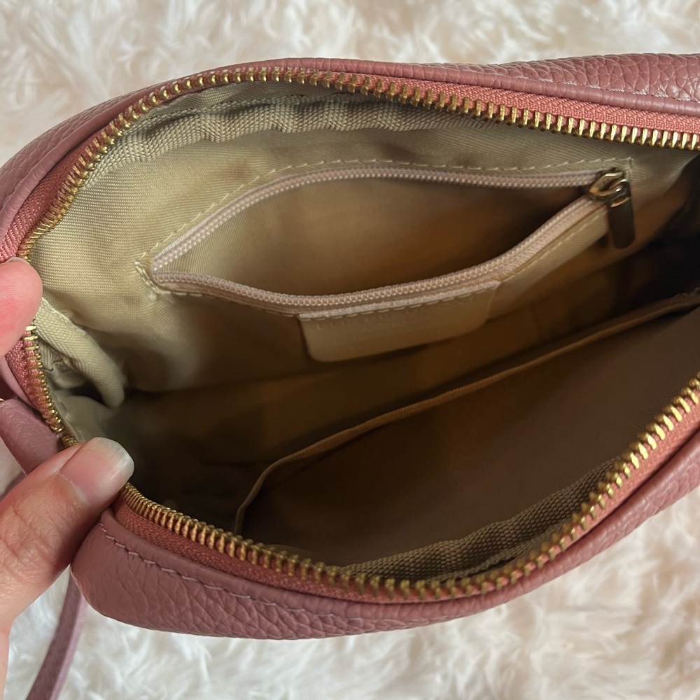 Elie Beaumont Pink Crossbody with Gold Chain, Gold and Camouflage Strap - Picture 6 of 8